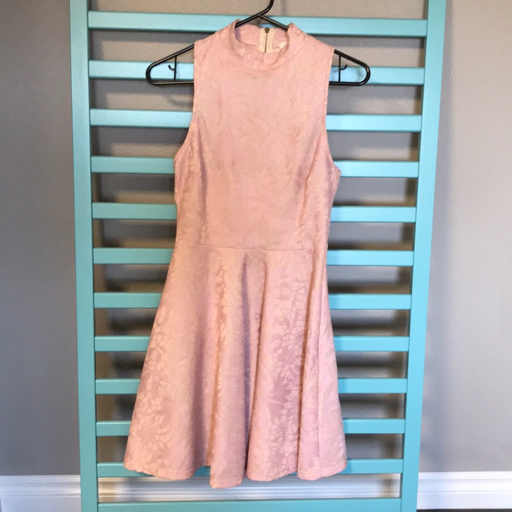 High neck lace dress. Like new.